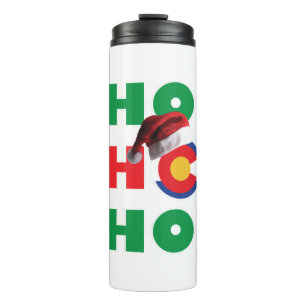 Colorado Christmas Santa Hat Thermal Tumbler