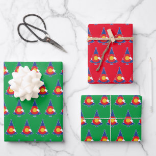 Colorado Christmas Tree Wrapping Paper Sheet
