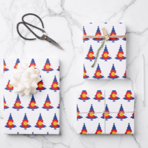 Colorado Christmas Tree Wrapping Paper Sheet