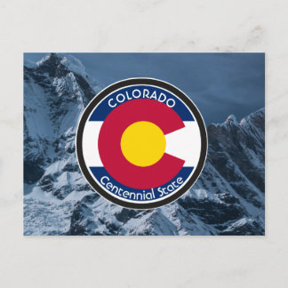 Colorado Circular Flag Postcard