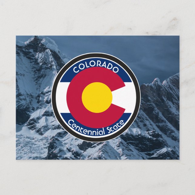 Colorado Circular Flag Postcard (Front)