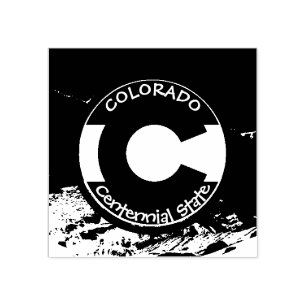 Colorado Circular Flag Rubber Stamp