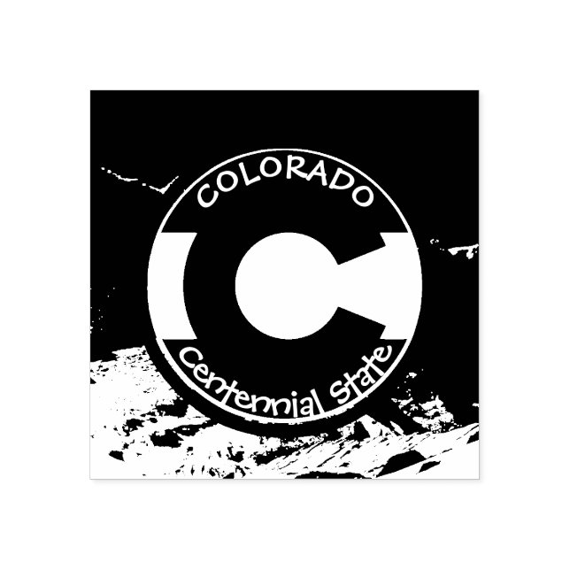 Colorado Circular Flag Rubber Stamp (Imprint)