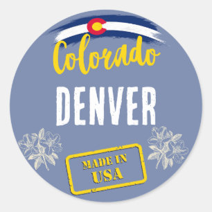 Colorado Cities Classic Round Sticker