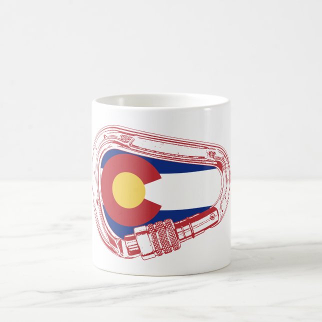 Colorado Climbing Carabiner Coffee Mug (Center)