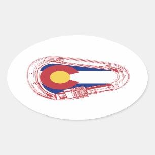 Colorado Climbing Carabiner Oval Sticker
