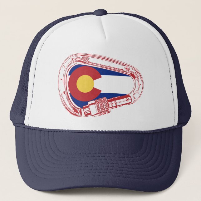 Colorado Climbing Carabiner Trucker Hat (Front)