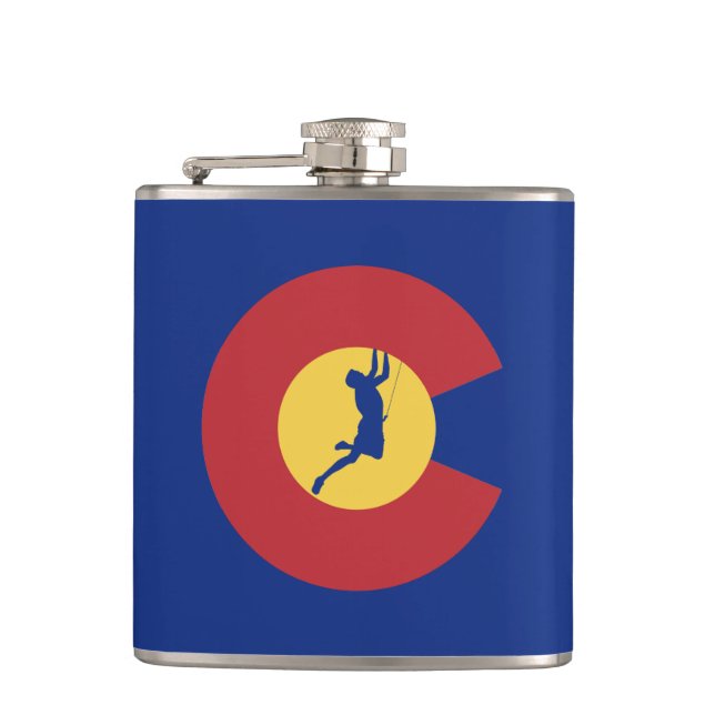 Colorado Climbing Hip Flask (Front)