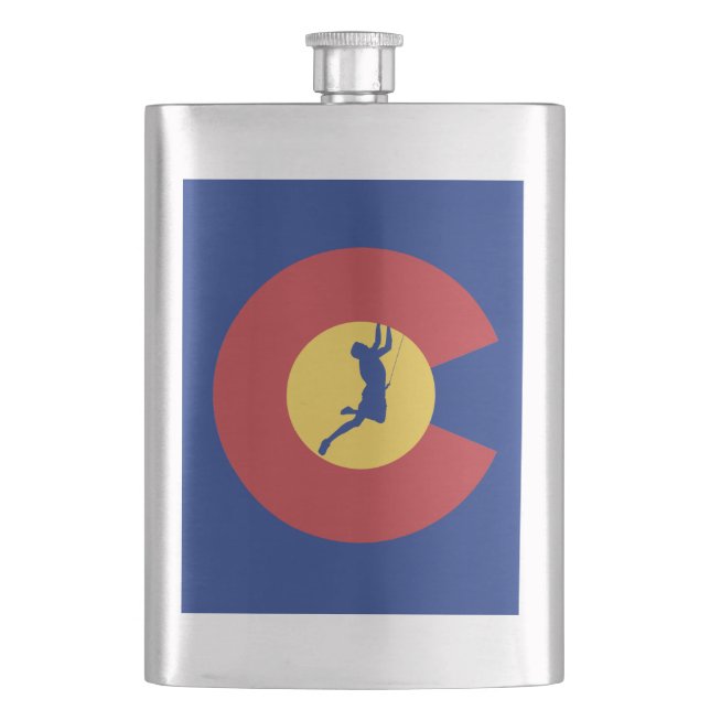 Colorado Climbing Hip Flask (Front)