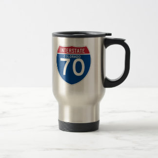 Colorado CO I-70 Interstate Highway Shield - Travel Mug