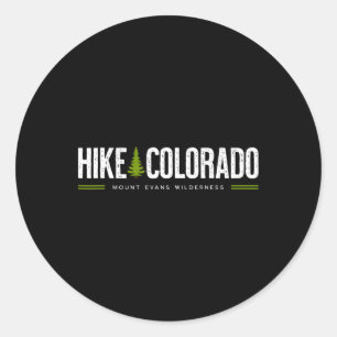 Colorado Co Mount Evans Wilderness Hike Tree Retro Classic Round Sticker