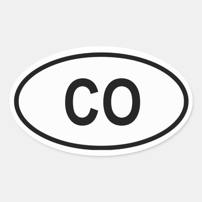 Colorado "CO" Oval Sticker (Front)