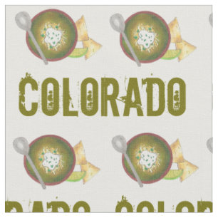 Colorado CO Style Green Pork Chilli Verde Foodie Fabric