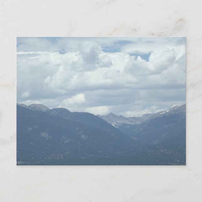 Colorado Collegiate Peaks under cloudy skies Postcard (Front)