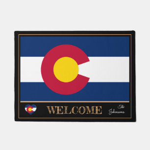 Colorado & Colorado Flag house mat /sports USA