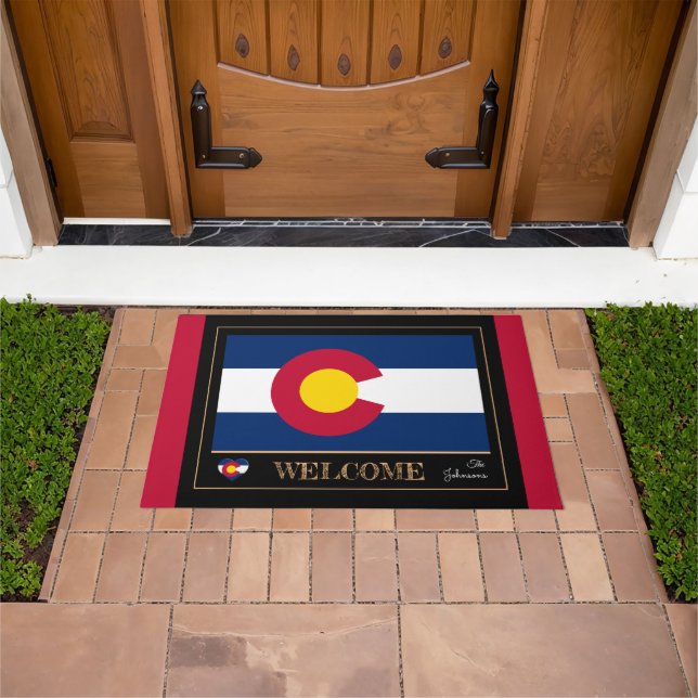 Colorado & Colorado Flag house mat /sports USA (Outdoor)
