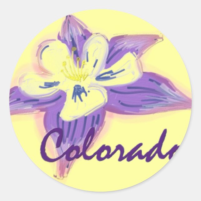 Colorado Columbine flower sticker (Front)