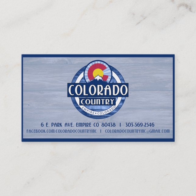 Colorado Country biz cards (Front)