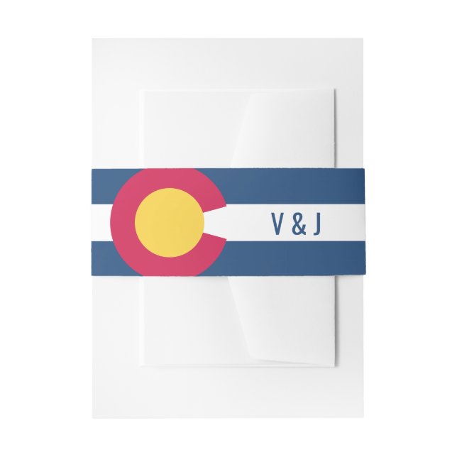 Colorado Couple Invitation Belly Band (Front Example)