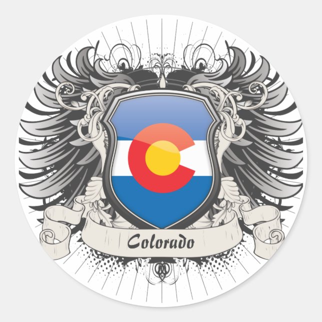 Colorado Crest Classic Round Sticker (Front)