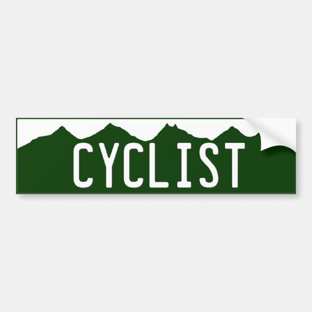 Colorado Cyclist Bumper Sticker (Front)