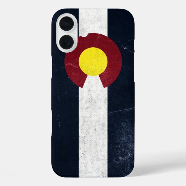 Colorado Dark Grunge Flag Case-Mate iPhone Case (Back)