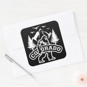 Colorado Day Bigfoot National Park Vintage Hiking Square Sticker