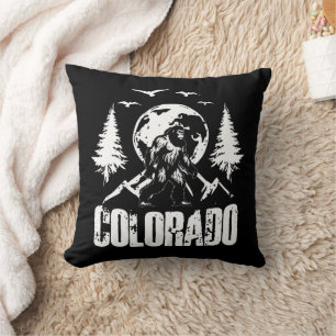 Colorado Day Bigfoot Vintage Hiking Cushion