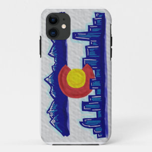 Colorado Denver skyline weather flag iphone 5 case