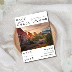 Colorado Destination Wedding Photo  Save The Date