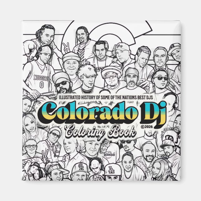 Colorado Dj Colouring Book magnet (Front)
