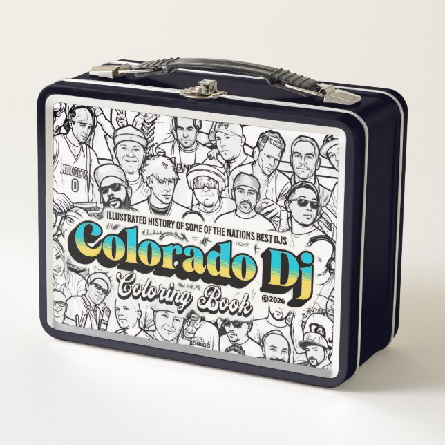Colorado Djs Colouring Book Metal lunchbox (Front)