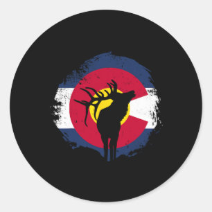 Colorado Elk - State Of Colorado -elk Hunter - Elk Classic Round Sticker