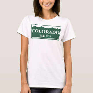 COLORADO - EST. 1876 License Plate T-Shirt