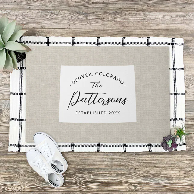 Colorado Family Monogram State Doormat Zazzle