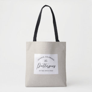 Colorado Family Monogram State Tote Bag