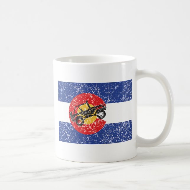 Colorado Flag 4 Wheeler Coffee Mug (Right)