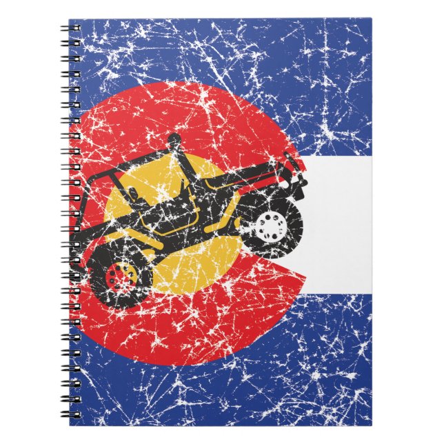 Colorado Flag 4 Wheeler Notebook (Front)