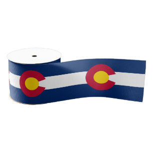 Colorado Flag & America States USA travel/sports Grosgrain Ribbon
