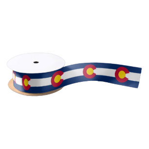 Colorado flag, American state flag ribbon Satin Ribbon