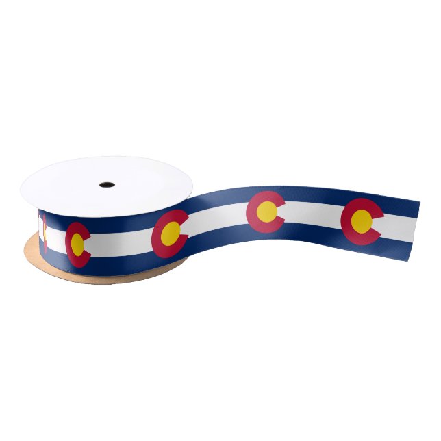Colorado flag, American state flag ribbon Satin Ribbon (Spool)