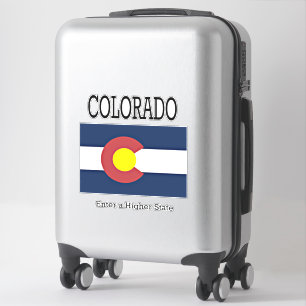 Colorado flag and motto sticker