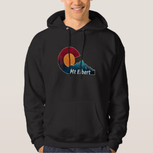 Colorado Flag And Mountain Styled Mount Elbert Hoodie