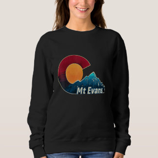 Colorado Flag And Mountain Styled Mount Evans Sweatshirt
