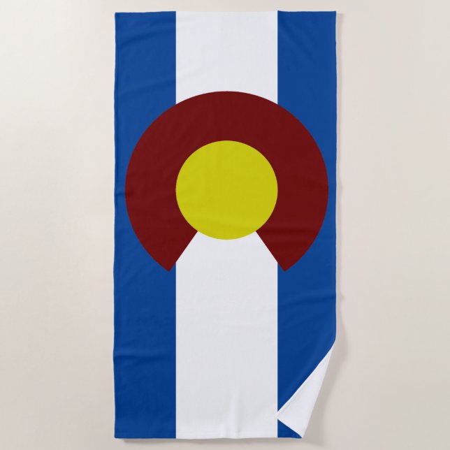Colorado flag beach towel (Front)