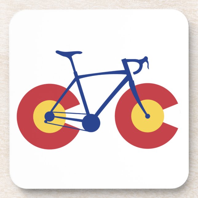 Colorado Flag Bicycle Coaster (Front)
