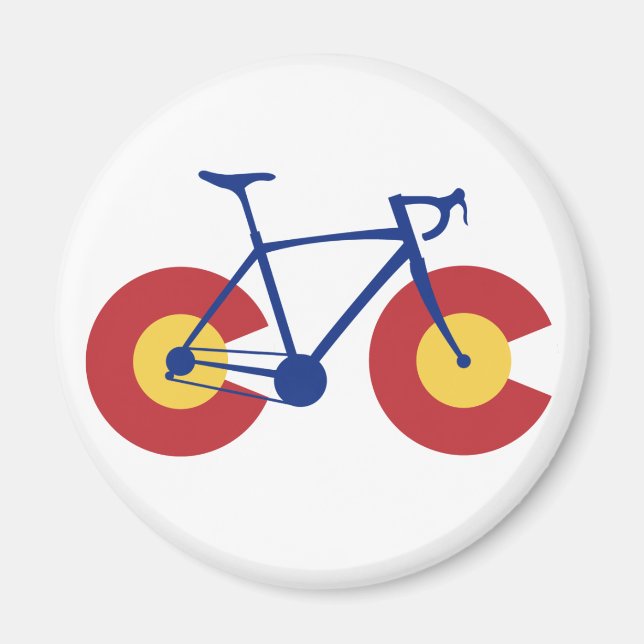 Colorado Flag Bicycle Magnet (Front)