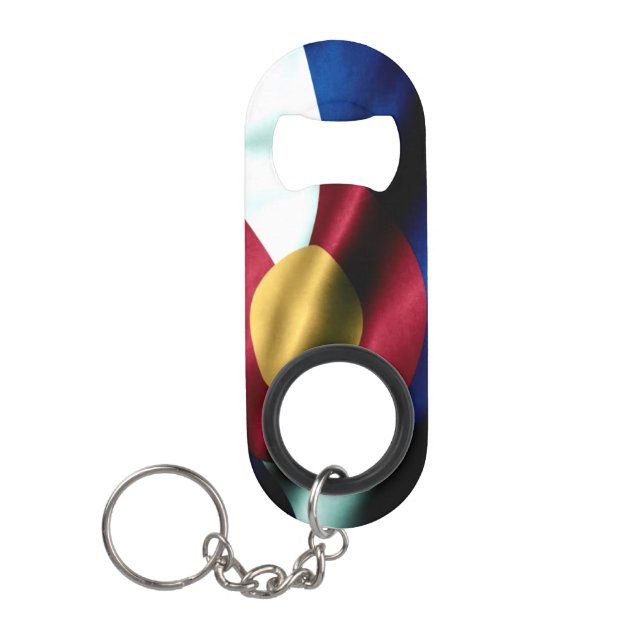 Colorado Flag Bottle Opener Key Chain (Front)