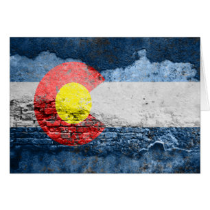 colorado flag brick wall