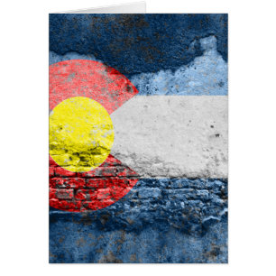 colorado flag brick wall
